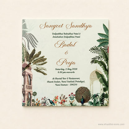 Watercolour Lotus Wedding Invitation |SS-2019