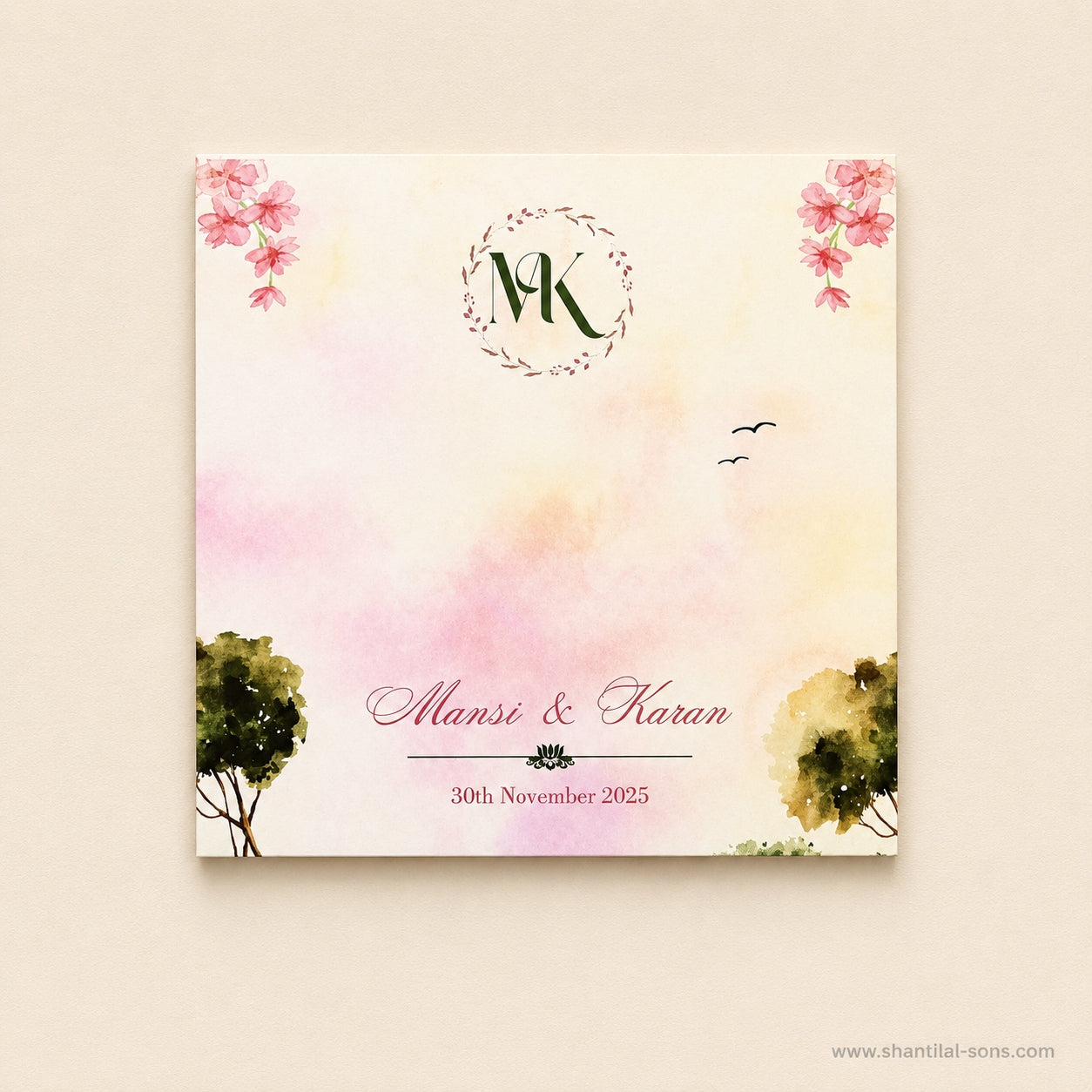 Floral Landscape Wedding Invitation |SS-2017