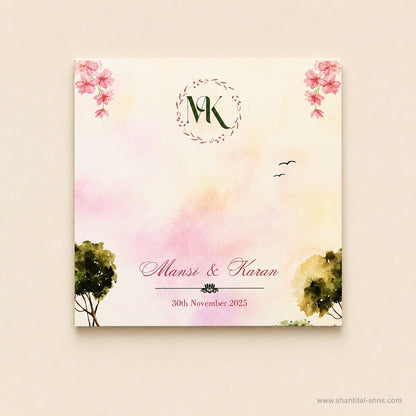 Floral Landscape Wedding Invitation |SS-2017