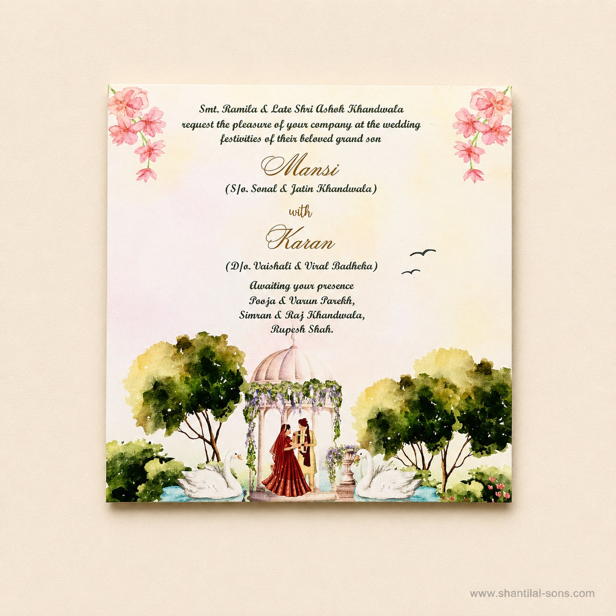 Floral Landscape Wedding Invitation |SS-2017