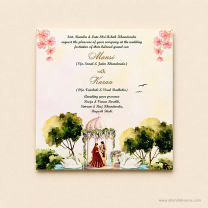 Floral Landscape Wedding Invitation |SS-2017