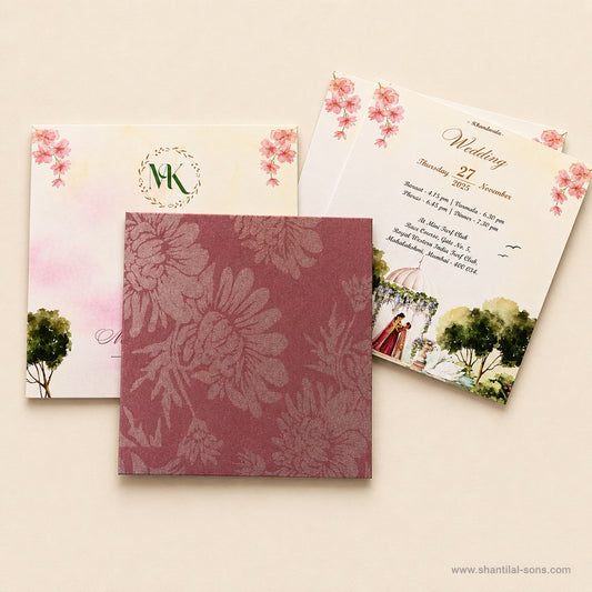 Floral Landscape Wedding Invitation |SS-2017