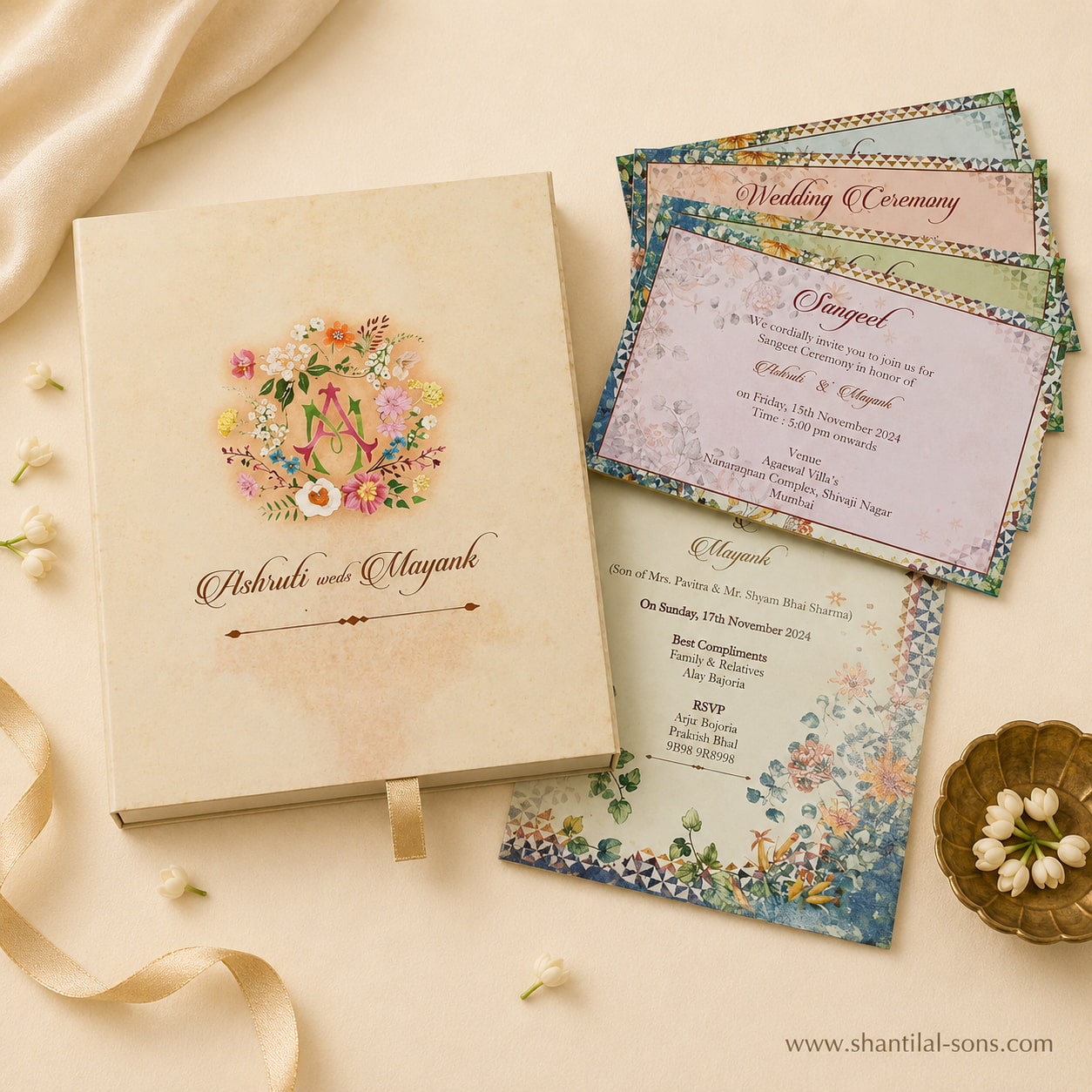 Botanical Folder Wedding Invitation |SS-8102