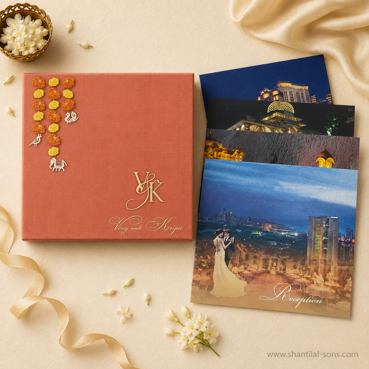 Contemporary Box Wedding Invitation |SS-8105