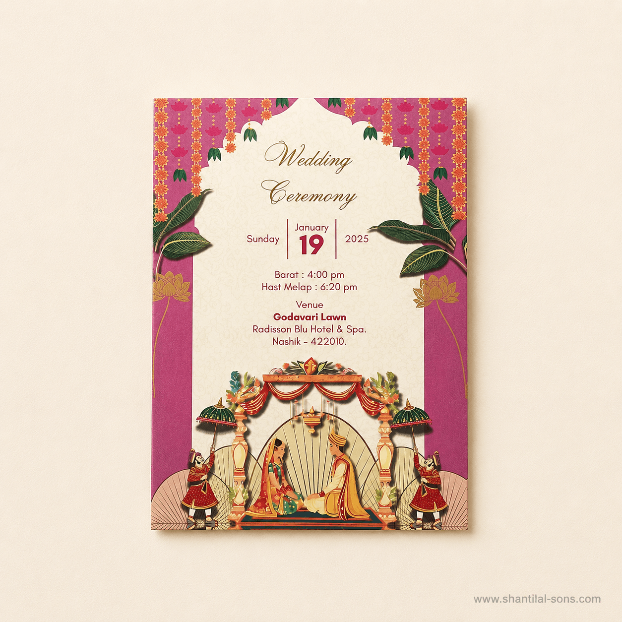 Royal Heritage Wedding Invitation Folder | SS-8134
