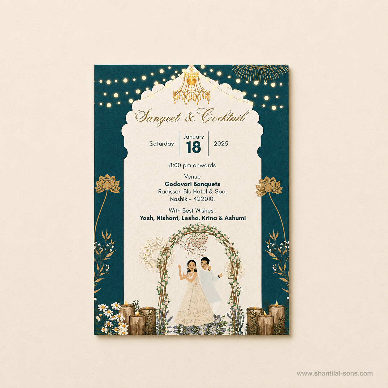 Royal Heritage Wedding Invitation Folder | SS-8134