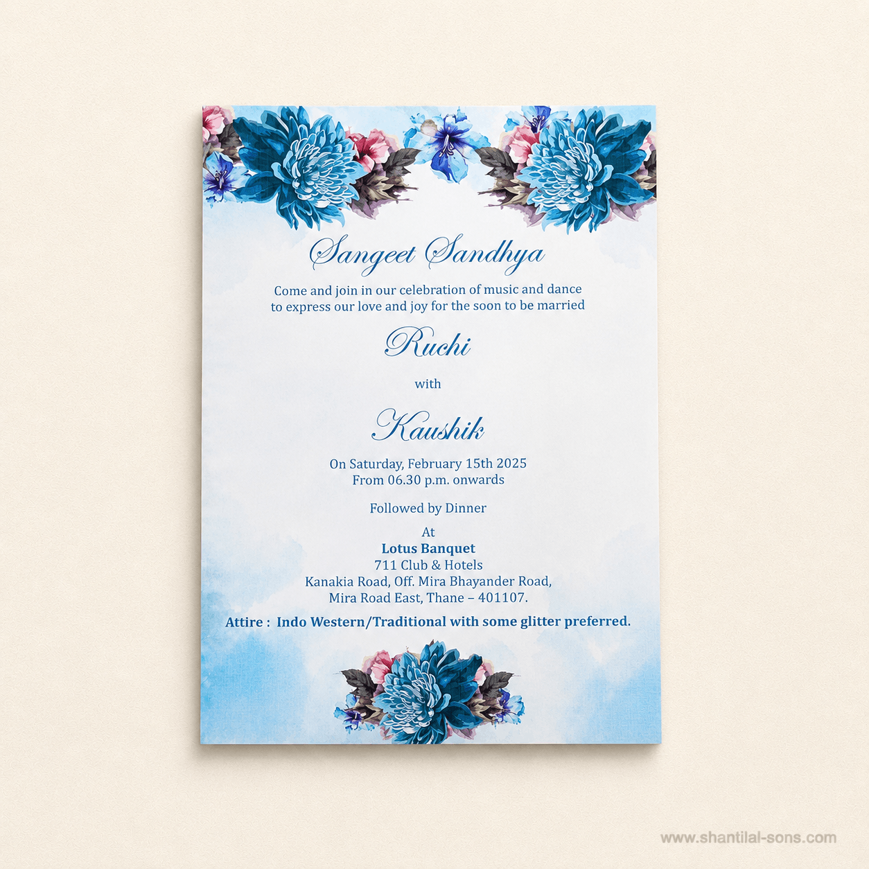 Premium Floral Wedding Invitation |SS-80159