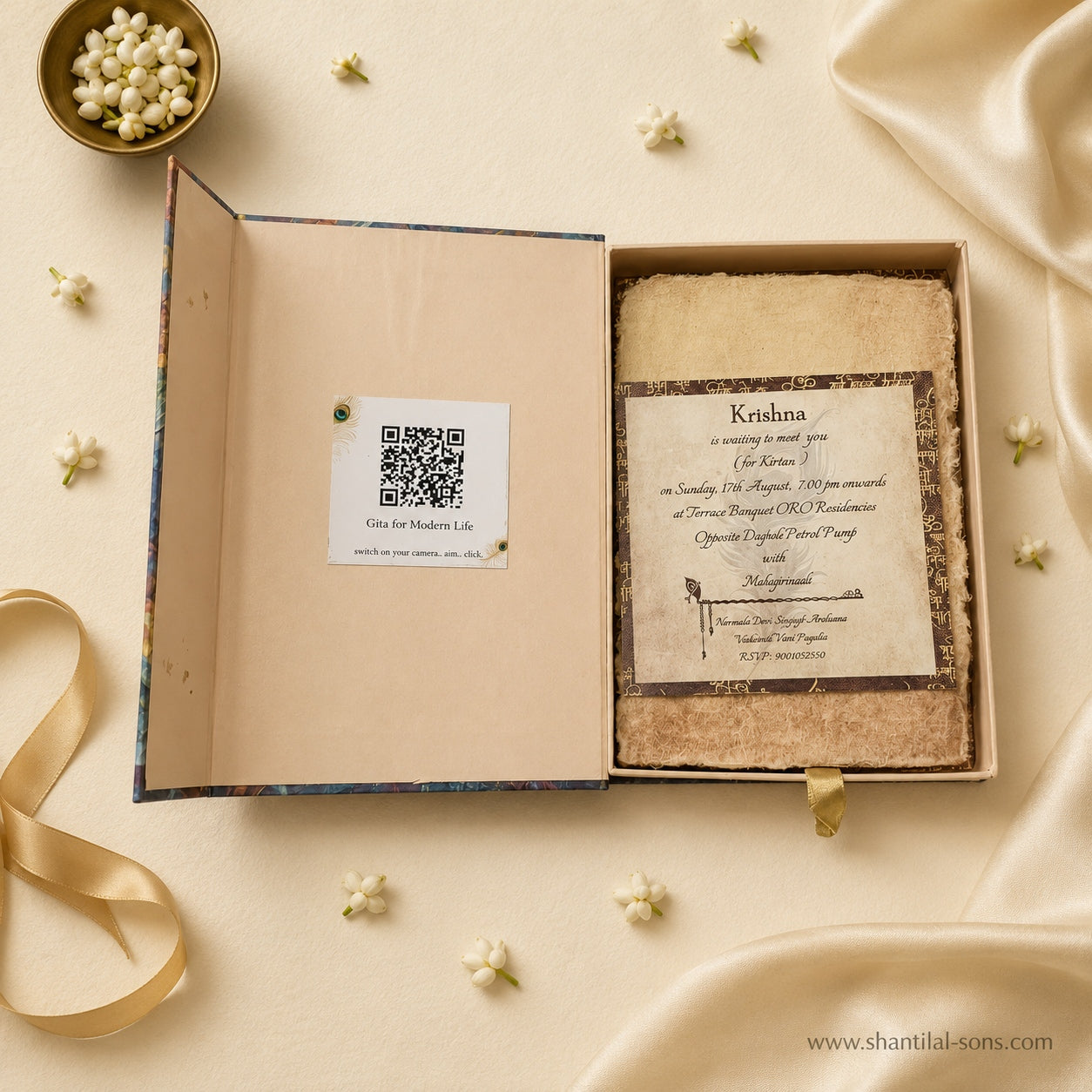 Om Theme Wedding Invitation Box | SS-3503
