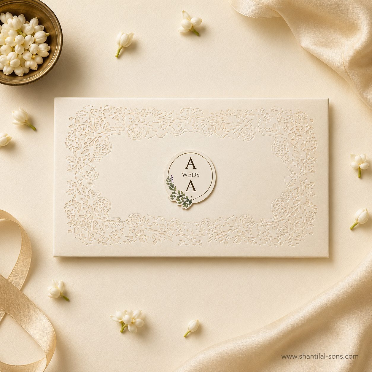 Laser Cut Wedding Invitation Box | SS-3504