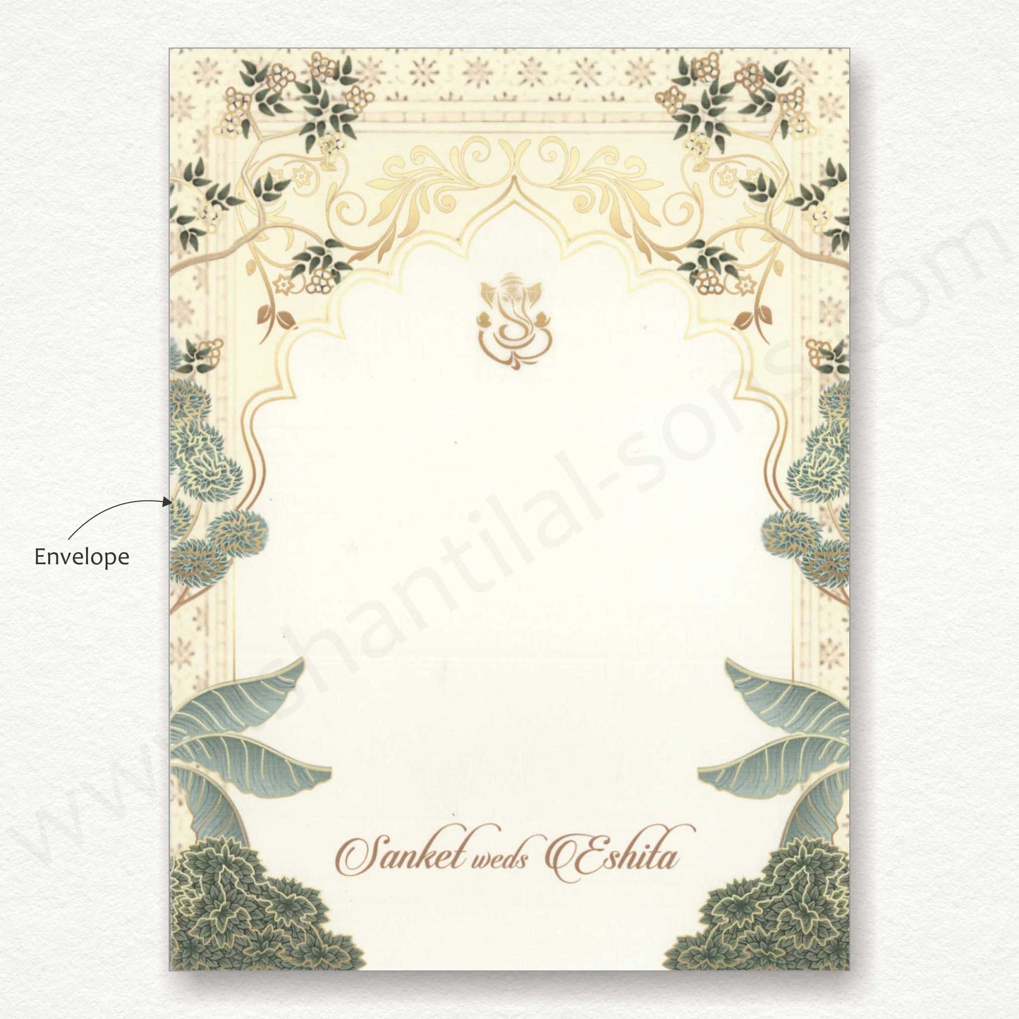 Pichwai Theme Wedding Card | SS - 8140