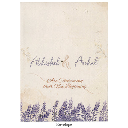 Designer Card: Inspired by Wedding Decor Theme and Bride-Groom Caricature | SS - 8033