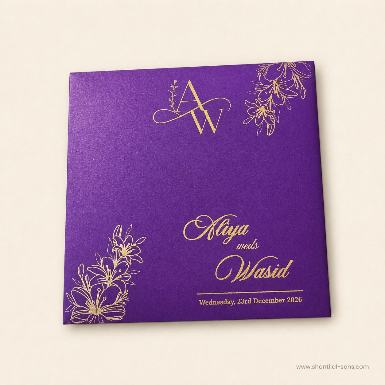 Elegant Purple Wedding Invitation |SS-2030