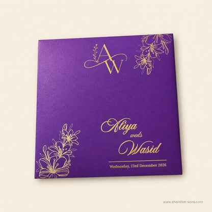 Elegant Purple Wedding Invitation |SS-2030