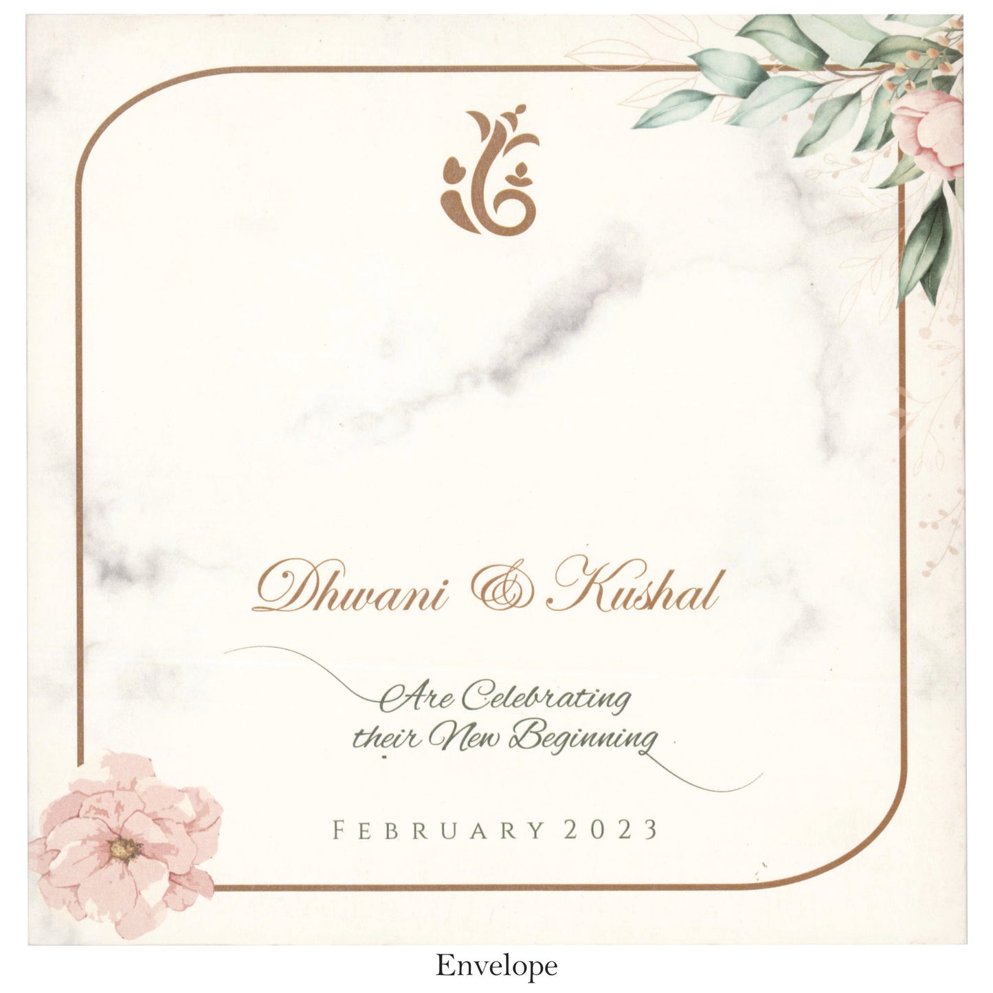 Royal Marble Elegance: Classy Card with Traditional Elements | SS - 8032