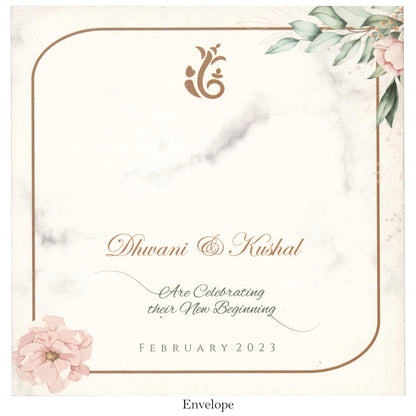 Royal Marble Elegance: Classy Card with Traditional Elements | SS - 8032