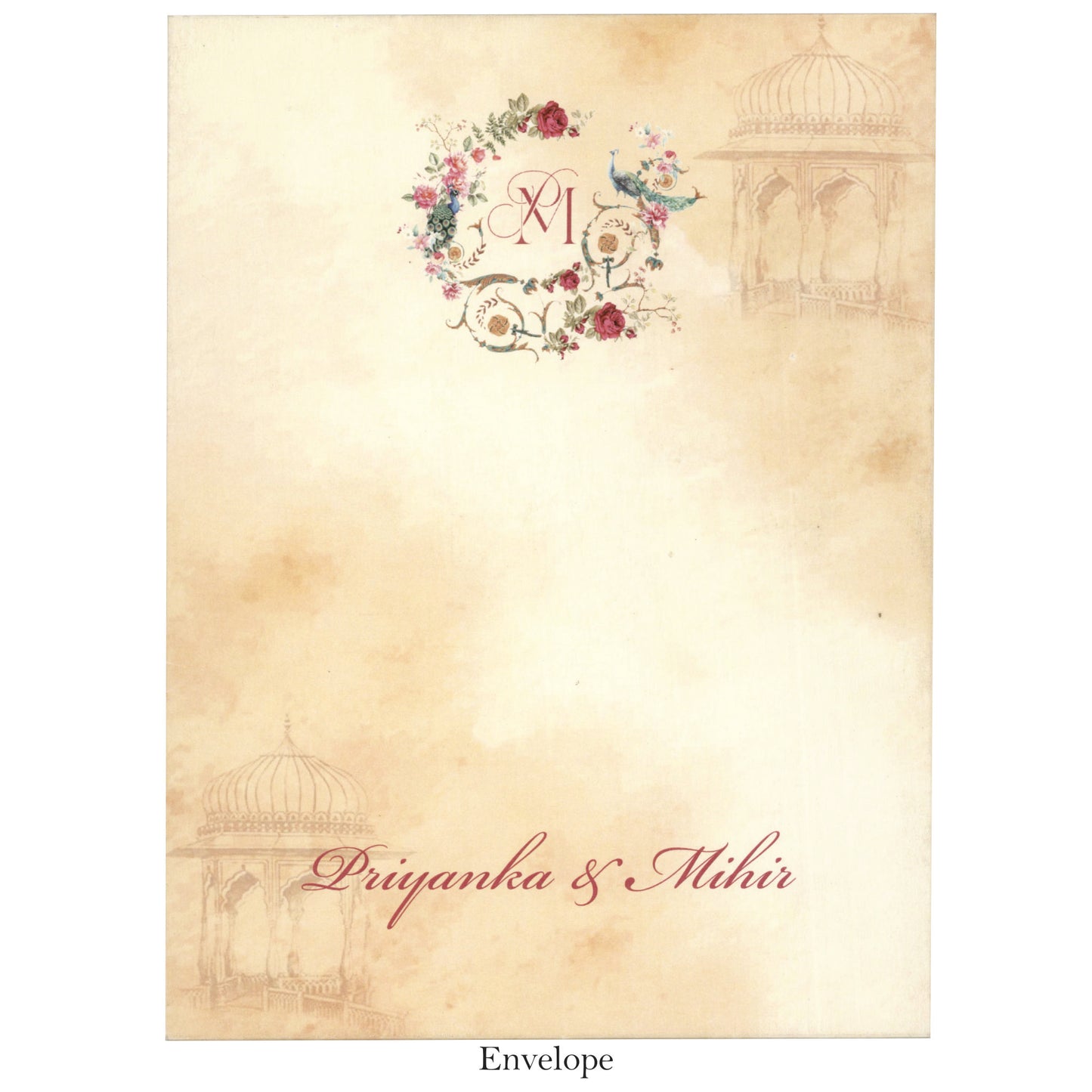 Pastel Theme Pichwai Wedding Card | SS - 8005