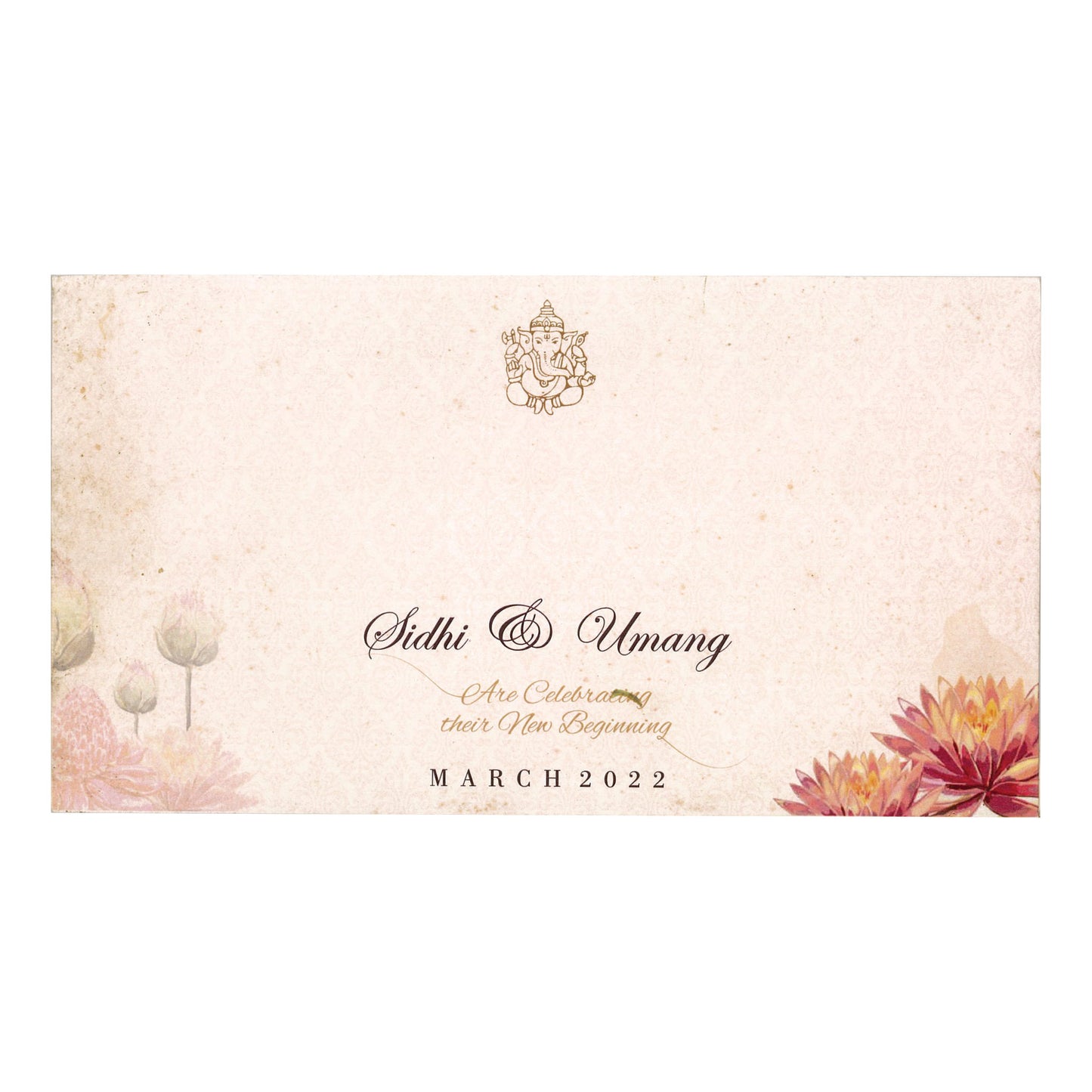 Classy Pastel Wedding Card | SS - 9002