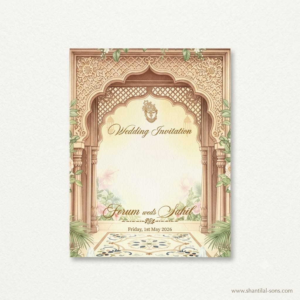 Luxury Gold Palace Wedding Invitation | SS-2010