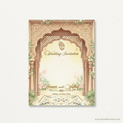 Luxury Gold Palace Wedding Invitation | SS-2010