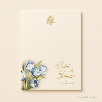 Elegant Floral Handmade Paper Wedding Invitation | SS - 2003