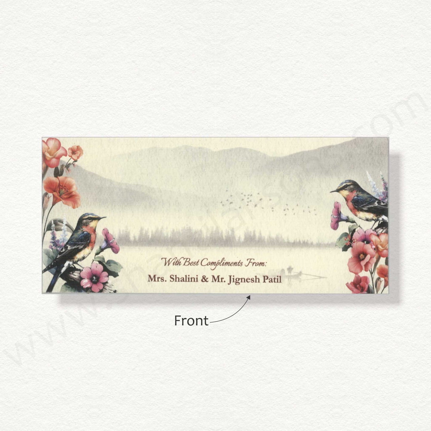 Beautiful Floral Cash Envelope | G-78