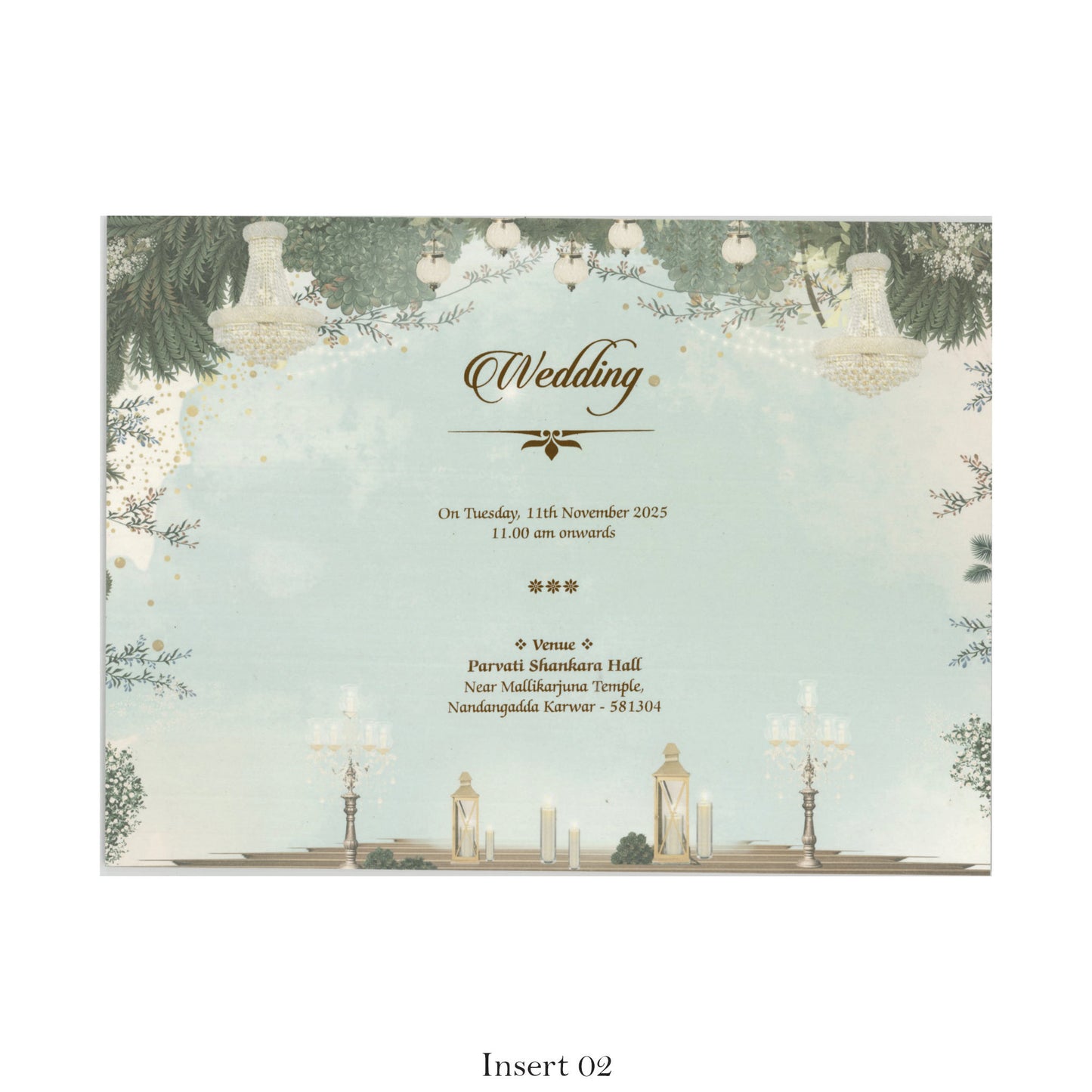 Designer Theme Based Wedding Card with Beautiful Caricature | SS - 5013 D