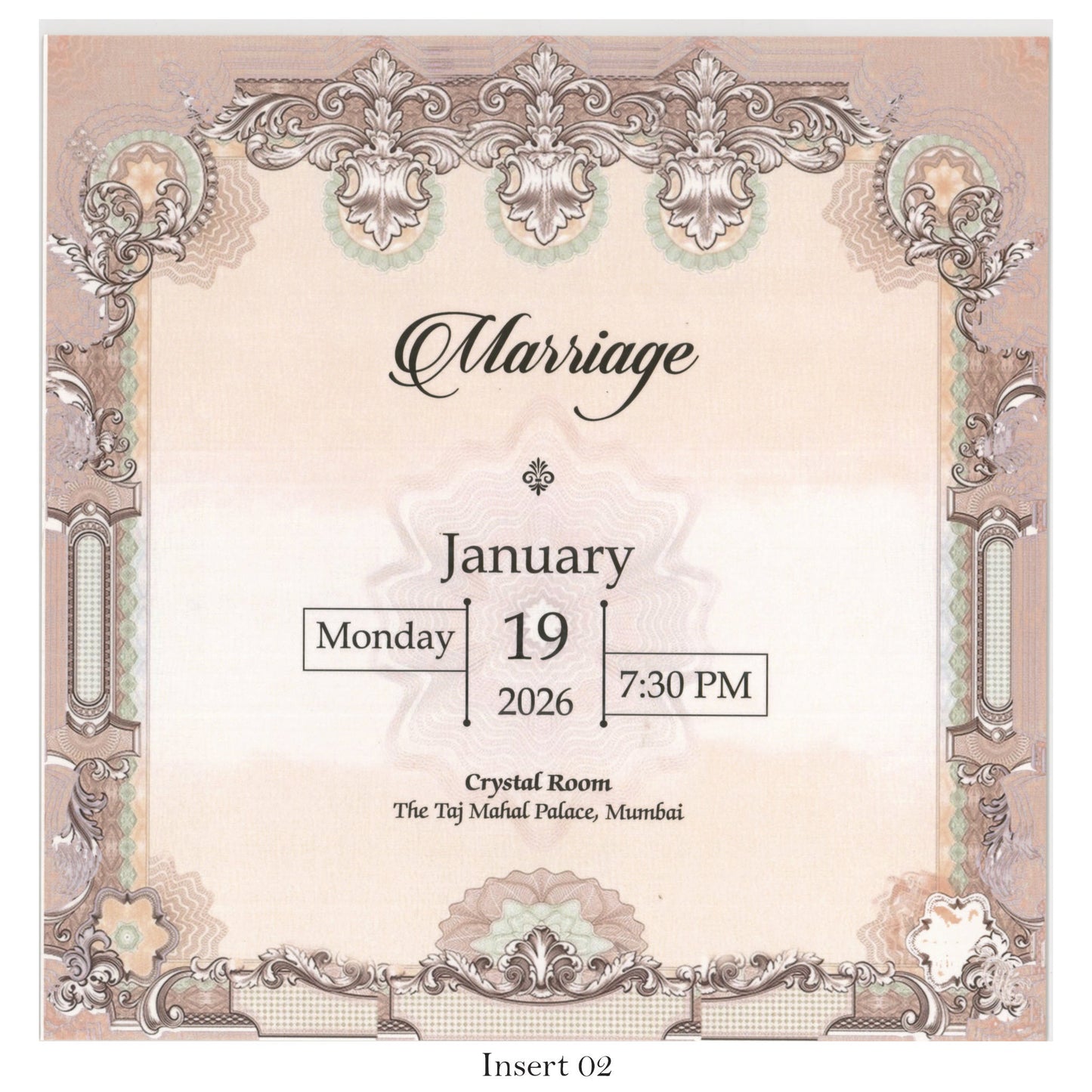 Beautiful Designer Wedding Card-Classy Elegance | SS-5016D