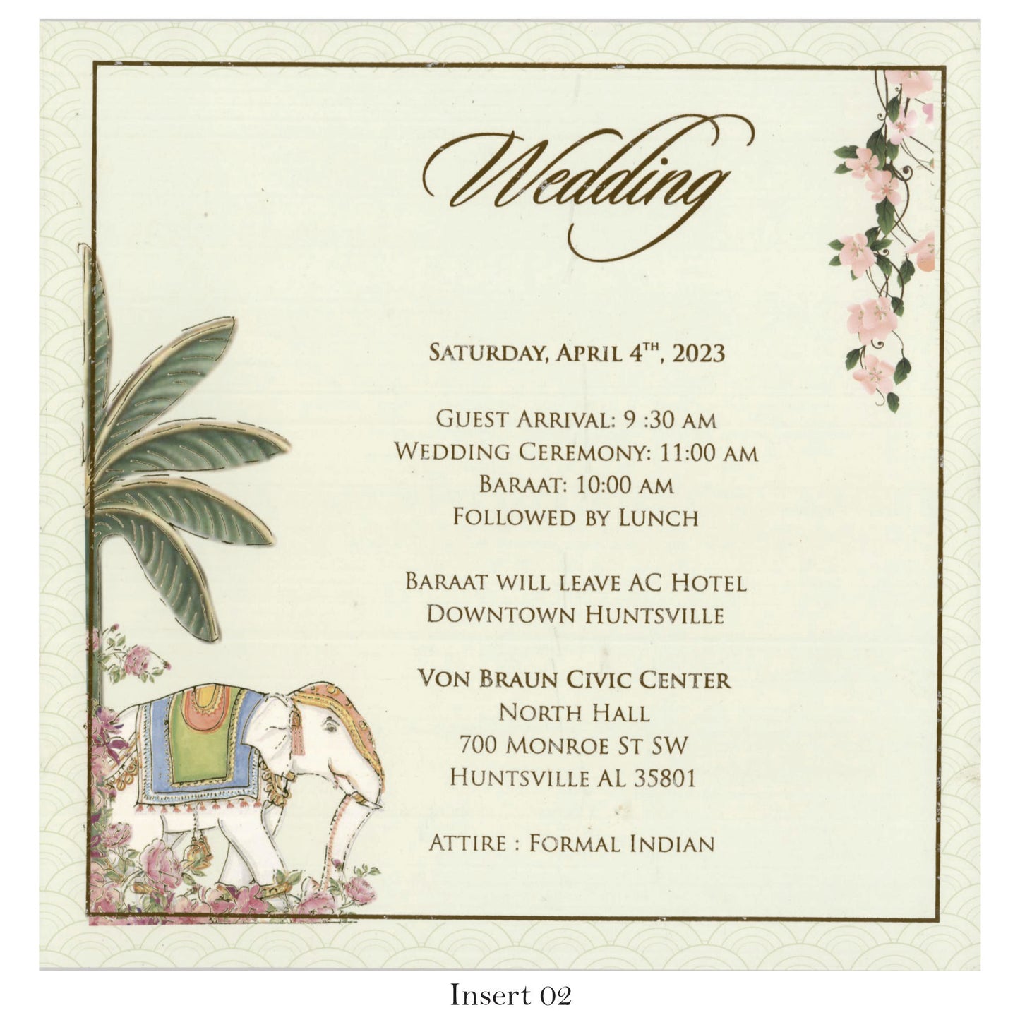 Traditional Designer Wedding Card | SS - 5015 D