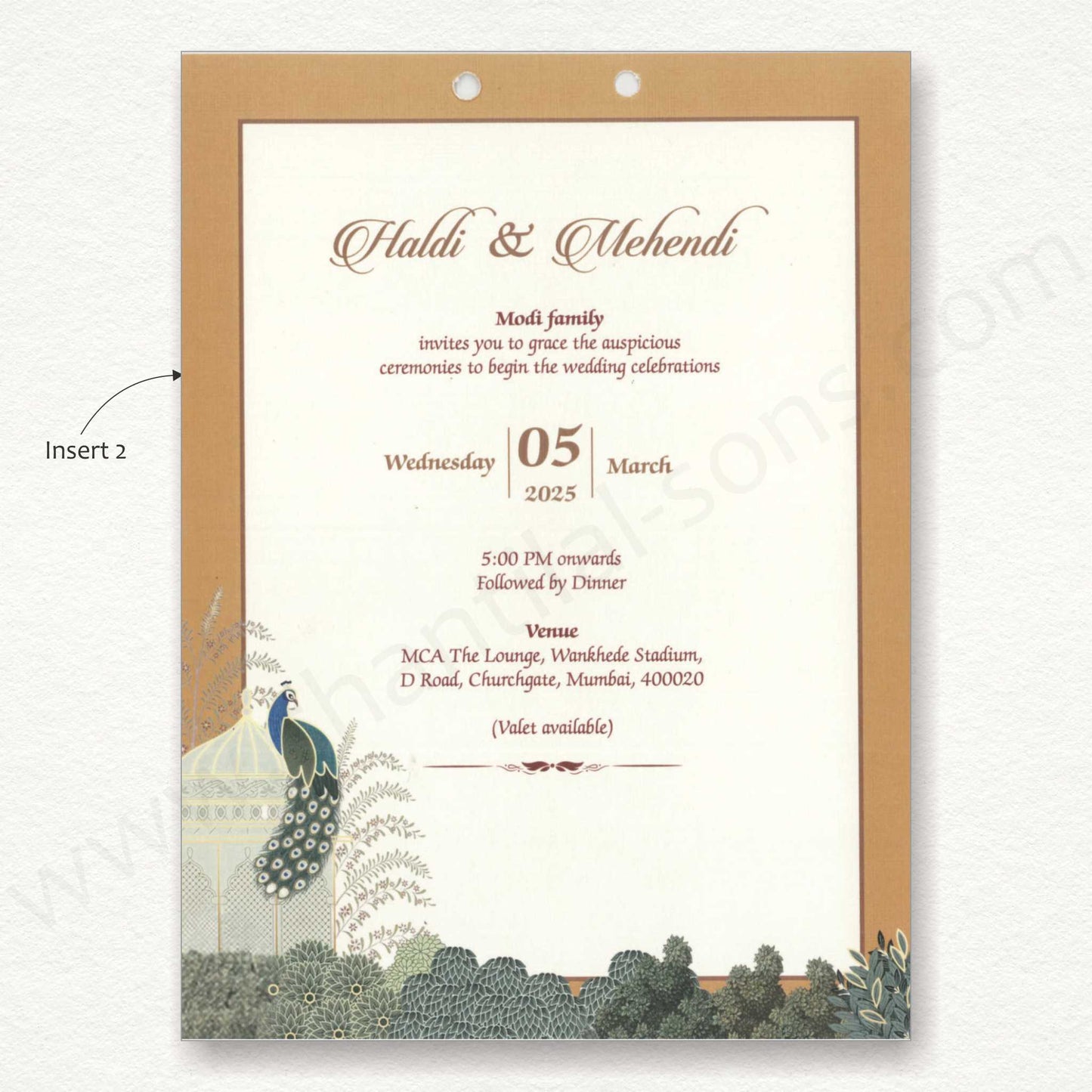Pichwai Theme Wedding Card | SS - 8140