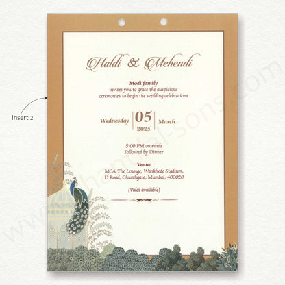 Pichwai Theme Wedding Card | SS - 8140