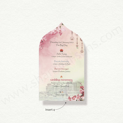 Designer Jaipur Theme Based Wedding Card | SS - 80160