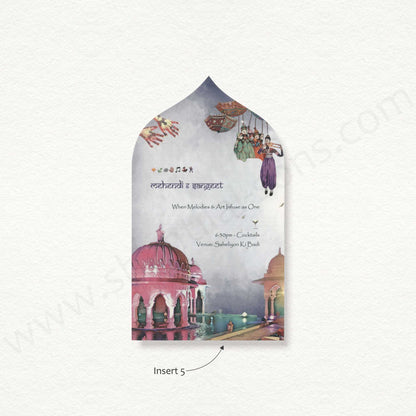 Designer Jaipur Theme Based Wedding Card | SS - 80160