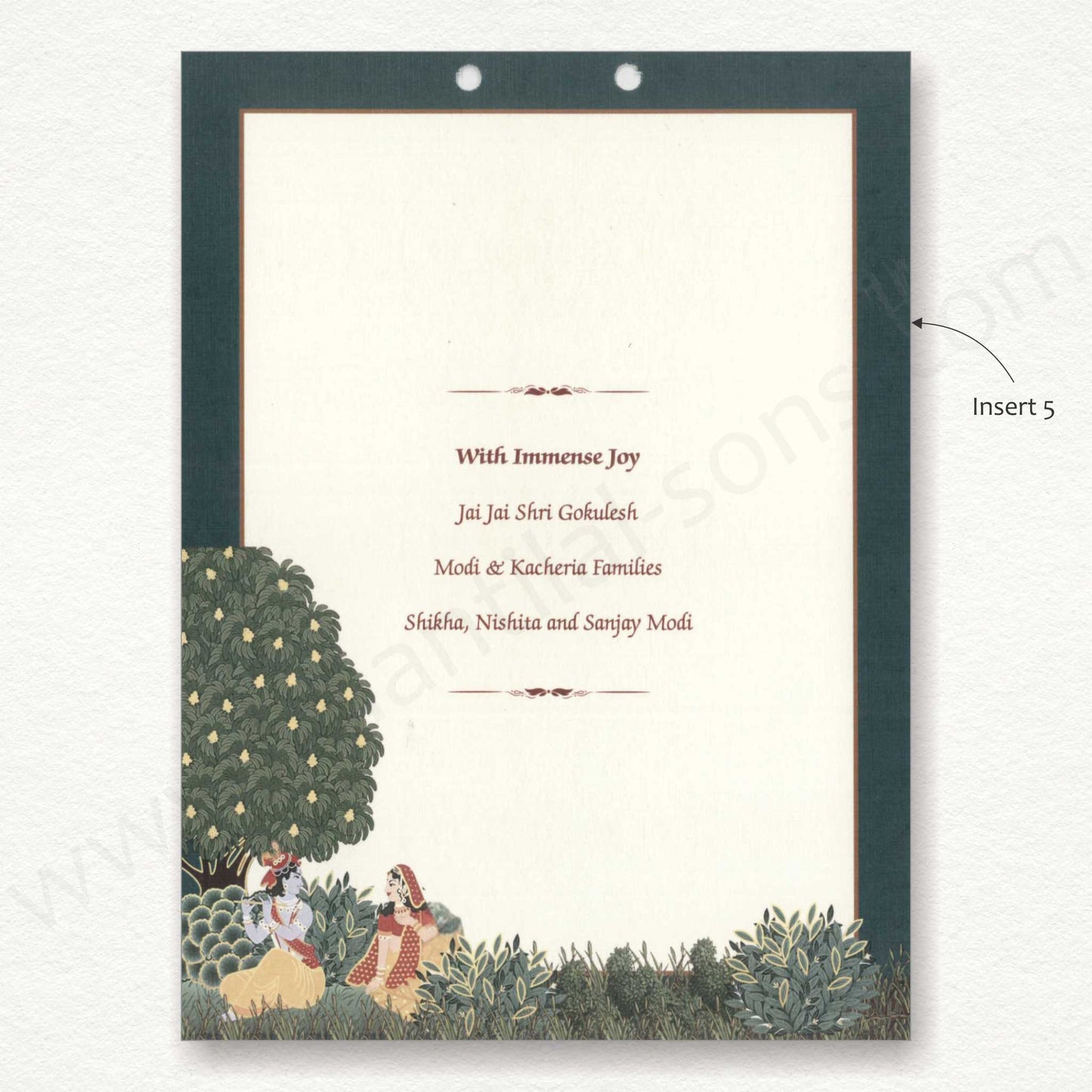 Pichwai Theme Wedding Card | SS - 8140