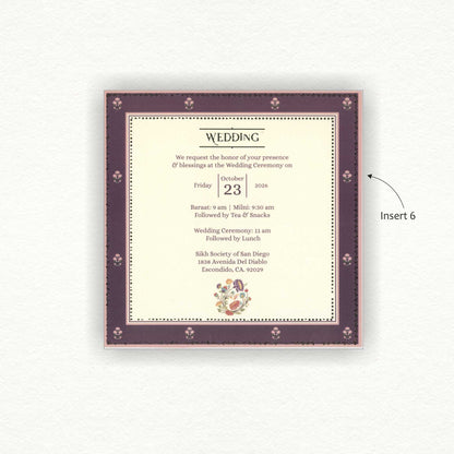 Elegant Floral Wedding Invitation CARD | SS-2013