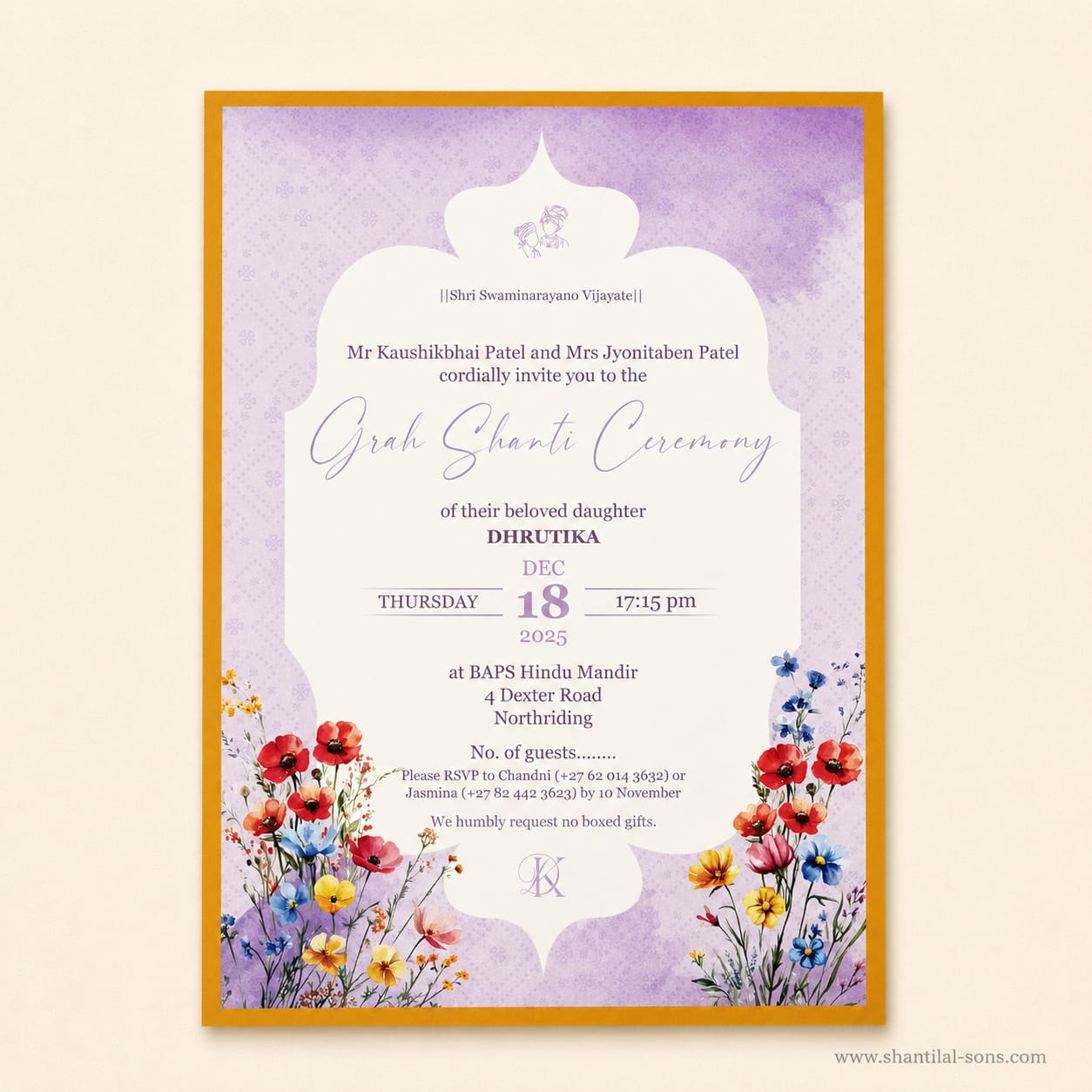 Heritage Wedding Invitation | SS-80175
