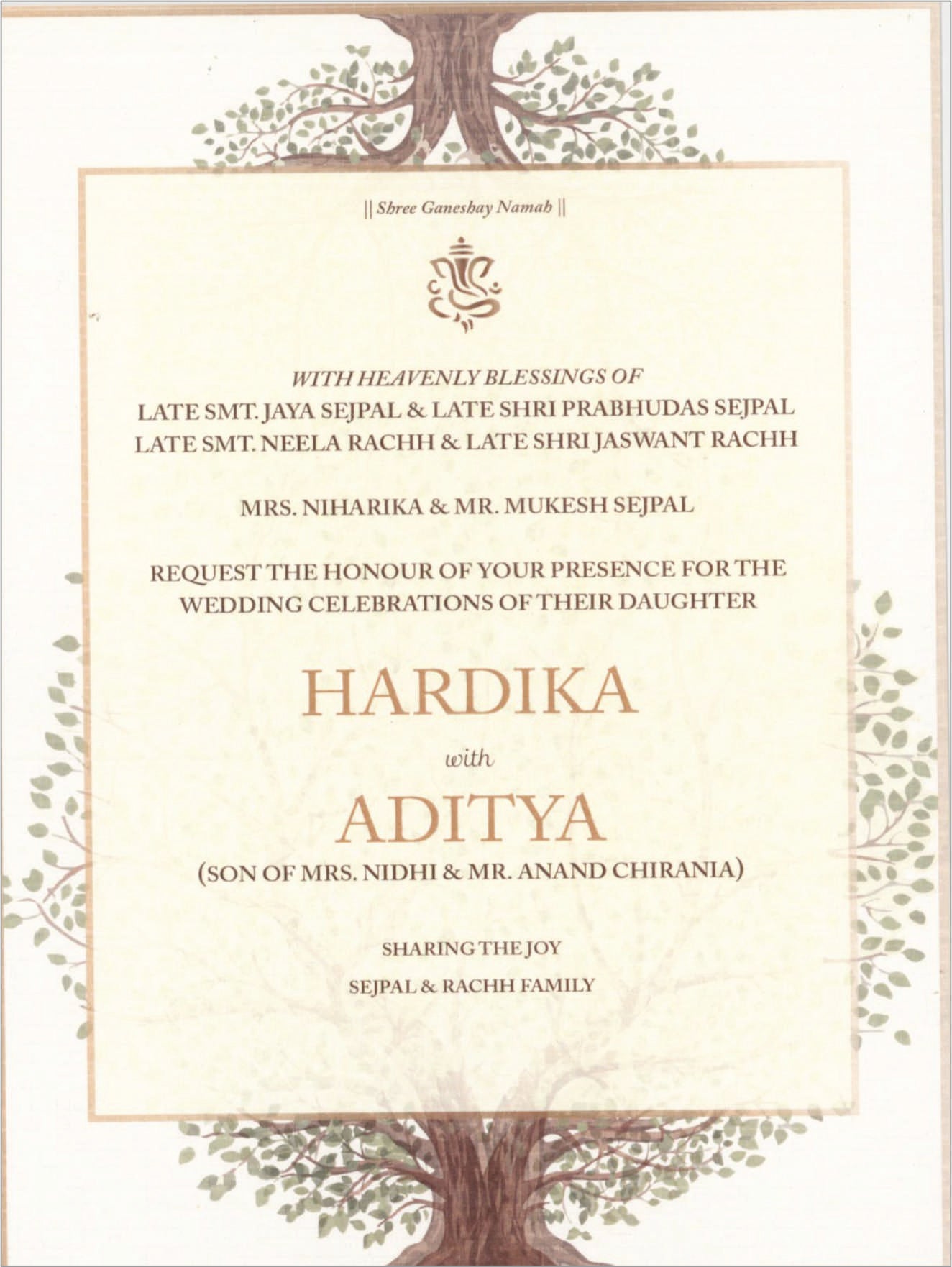 Rajasthani Royal Wedding Invitation | SS-8129