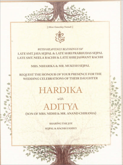 Rajasthani Royal Wedding Invitation | SS-8129