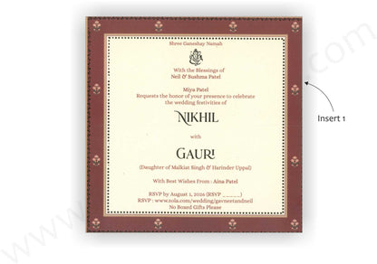 Elegant Floral Wedding Invitation CARD | SS-2013