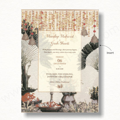 Rajasthani Royal Wedding Invitation | SS-8129