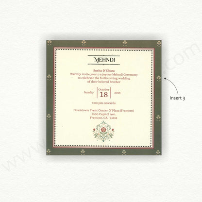 Elegant Floral Wedding Invitation CARD | SS-2013