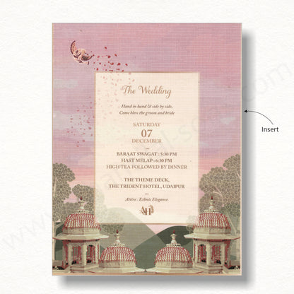 Rajasthani Royal Wedding Invitation | SS-8129
