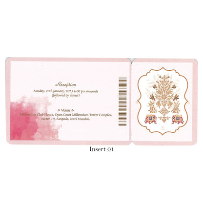 Passport Theme Classy Wedding Card with Carricature | SS - 9004