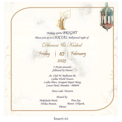 Royal Marble Elegance: Classy Card with Traditional Elements | SS - 8032