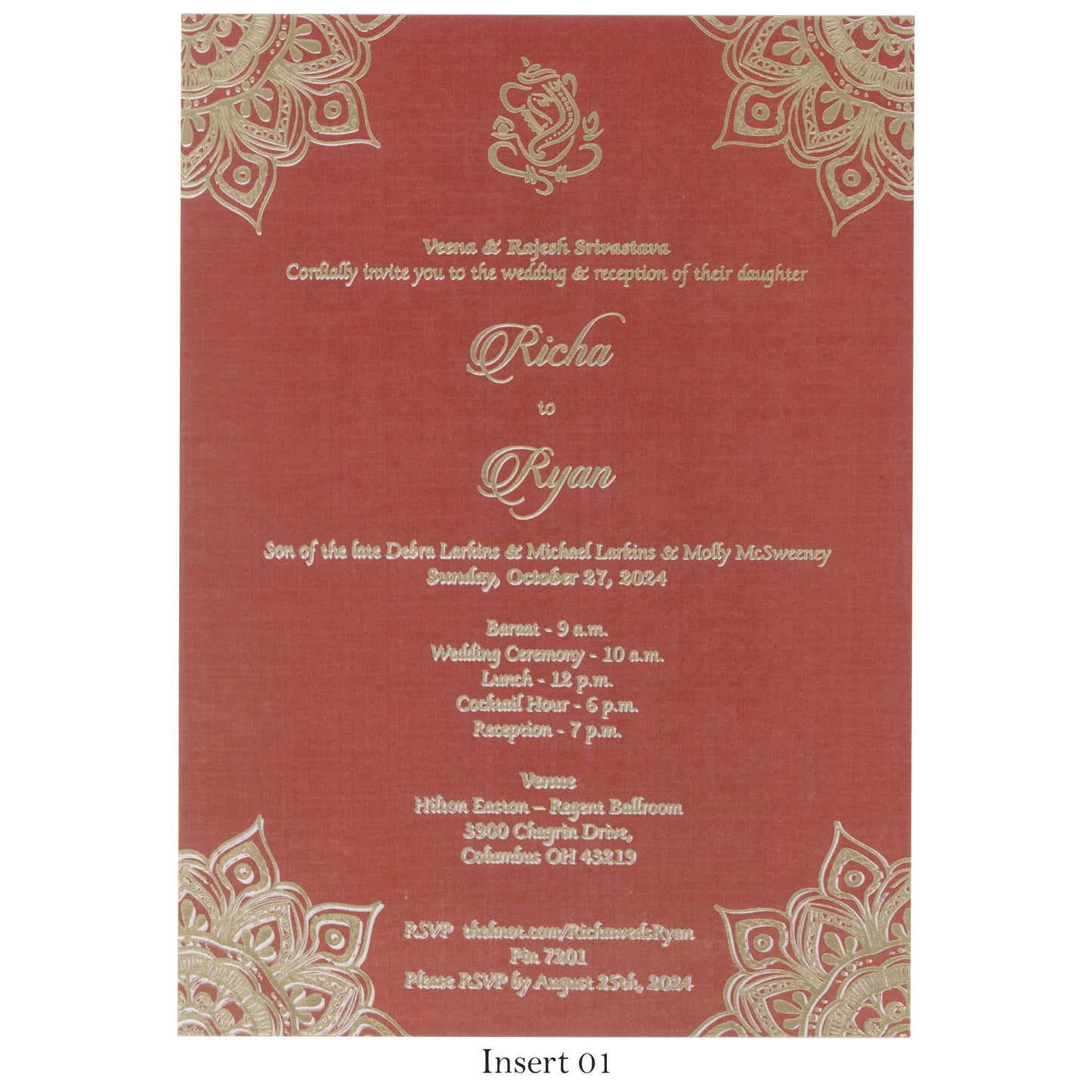 Classic Elegance: Wax-Sealed Wedding Cards | SS - 8007