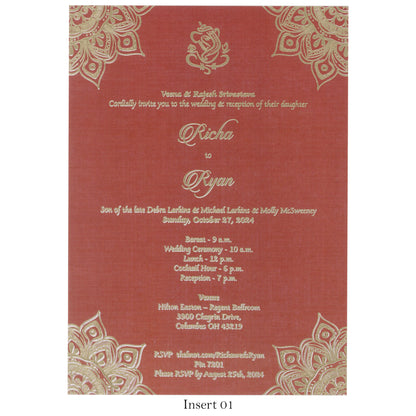 Classic Elegance: Wax-Sealed Wedding Cards | SS - 8007