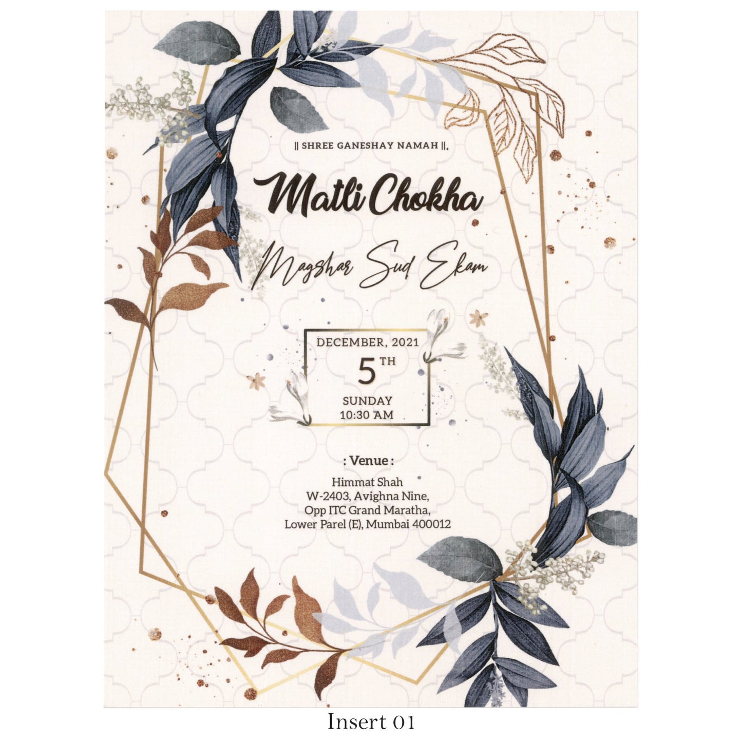 Blossom Bliss: Floral Pastel Wedding Card | SS - 8010
