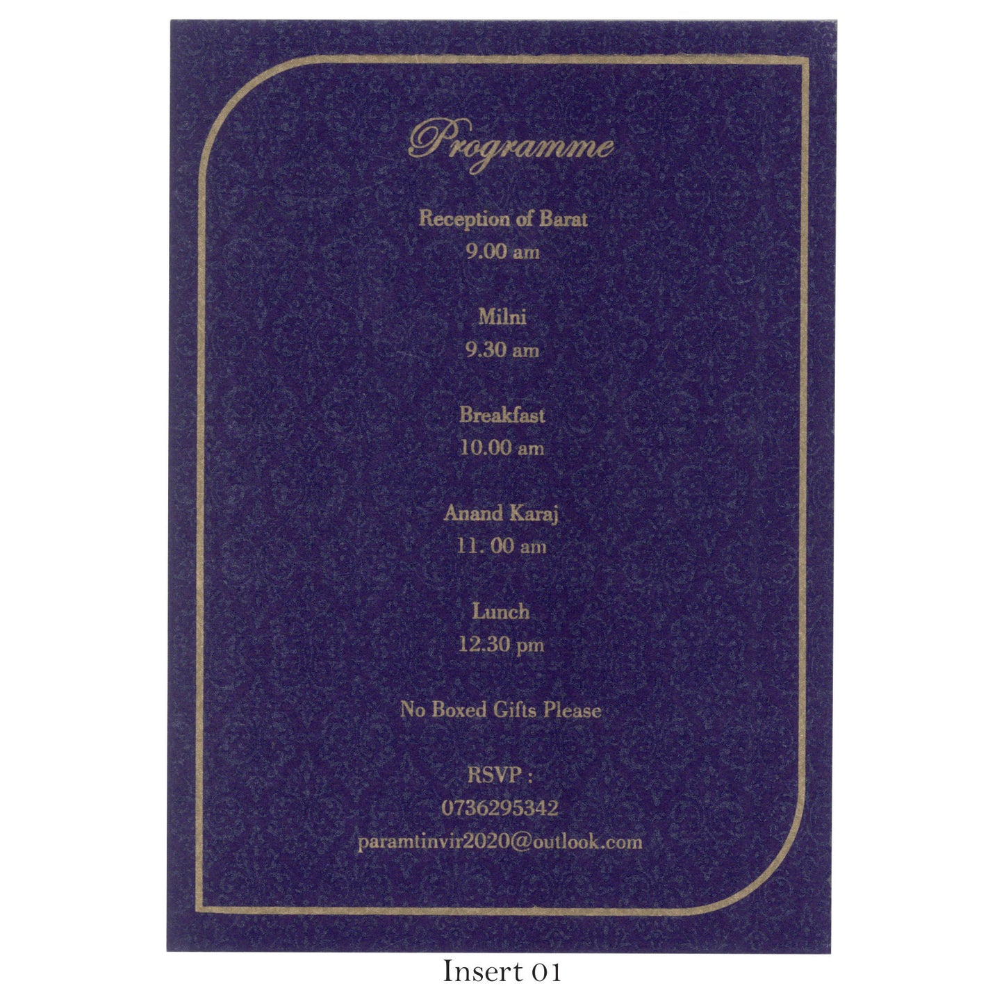 Classy Wedding Card | SS - 8036