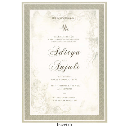 Designer Elegant Wedding Invitation | SS - 8037