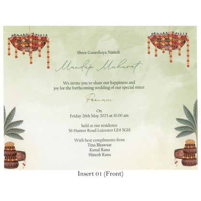 Creative Splash Colours with Traditional Elements Wedding Card | SS - 8023