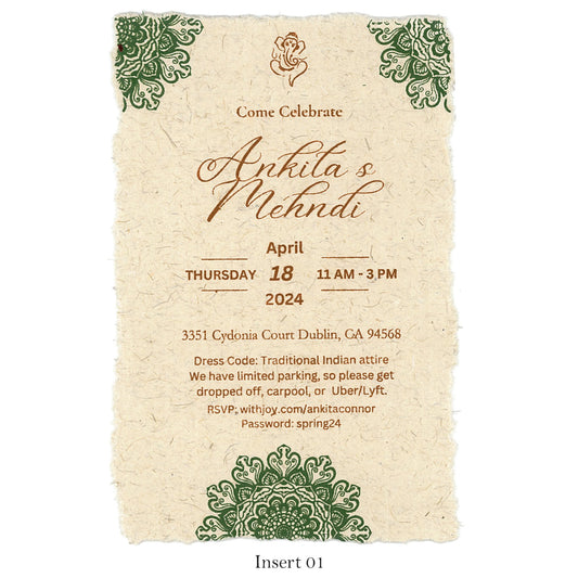 Rustic Charm: Handmade Classy Card with a Natural Look | SS - 8026